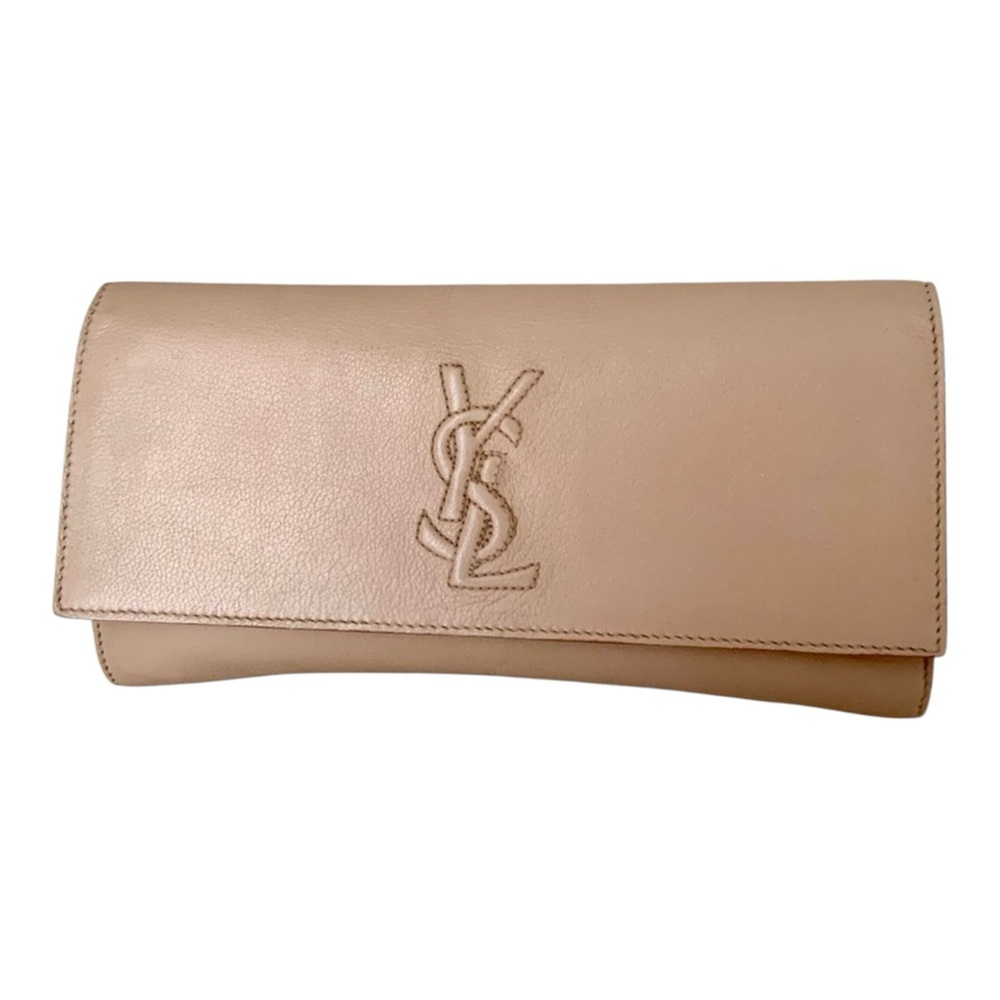 Yves Saint Laurent Nude Leather Clutch